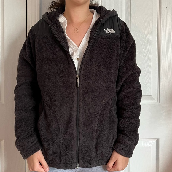 Black North Face Fleece Jacket with Waterpoof Hood - Picture 4 of 5